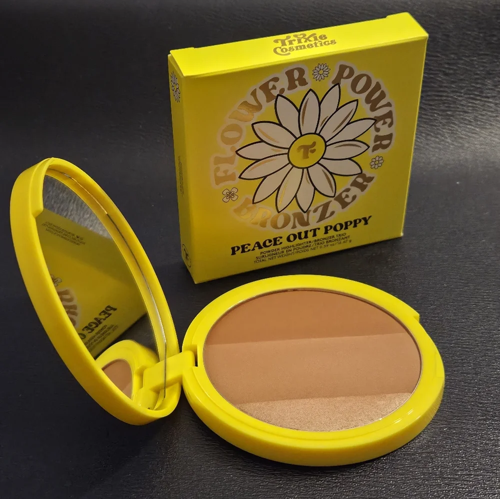 Trixie Cosmetics Peace Out Poppy Flower Power Powder Highlighter/Bronzer Trio